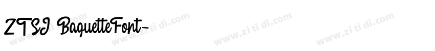 ZTSJ BaguetteFont字体转换